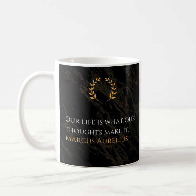 Caneca De Café A Verdade de Marcus Aurelius: Moldando a Vida (Esquerda)
