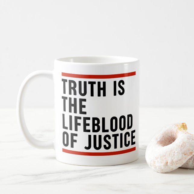 Caneca De Café A Verdade É O Sangue Da Justiça (Com Donut)