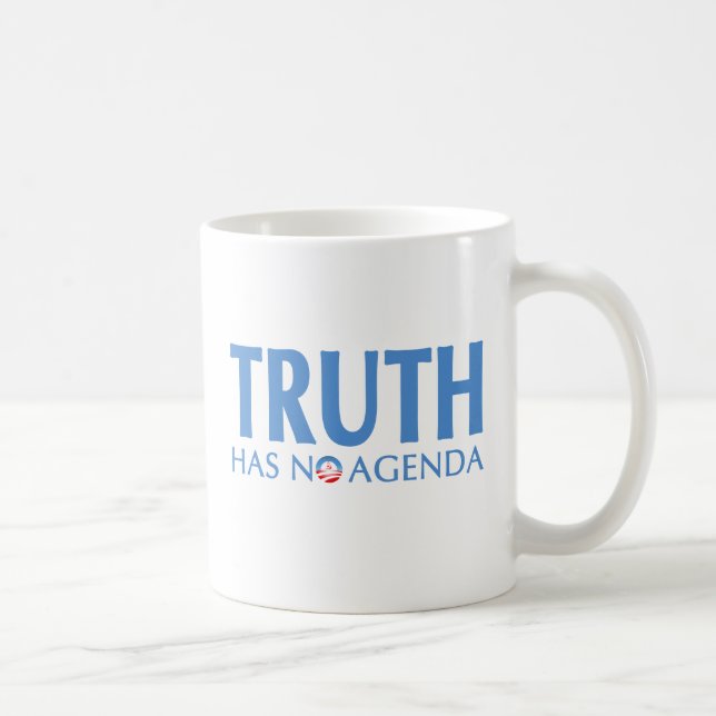 Caneca De Café A verdade não tem nenhuma agenda (Direita)