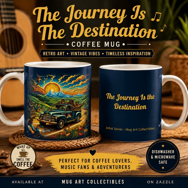 Caneca De Café A Viagem É o Destino (Criador carregado)