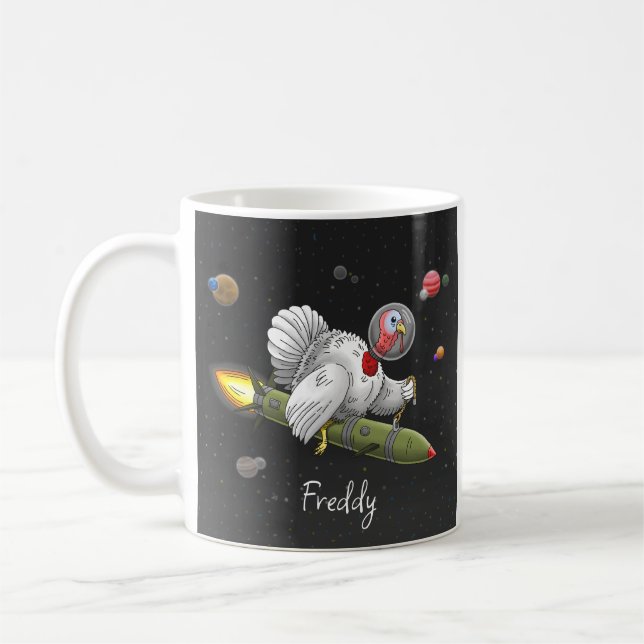 Caneca De Café A Viagem Espacial do Peru da Foguete (Esquerda)