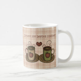 Caneca De Café A vida antes do café? Country Kitchen