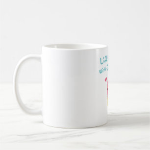 Caneca De Café A Vida Bonita É Melhor Com A Citação Do Sorvete