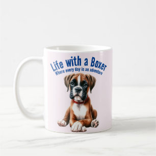 Caneca De Café A vida com um boxim onde o dia é uma aventura