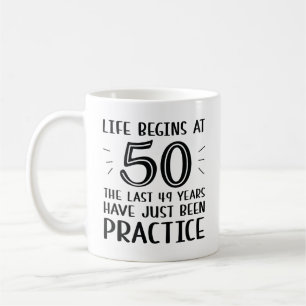 Caneca De Café A Vida Começa Aos 50