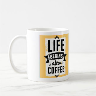 Caneca De Café A Vida Começa Após O Café