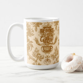 Caneca De Café A vida começa com