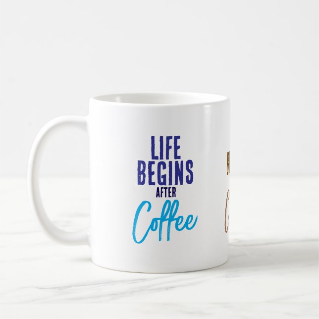 Caneca De Café A vida começa depois (Esquerda)