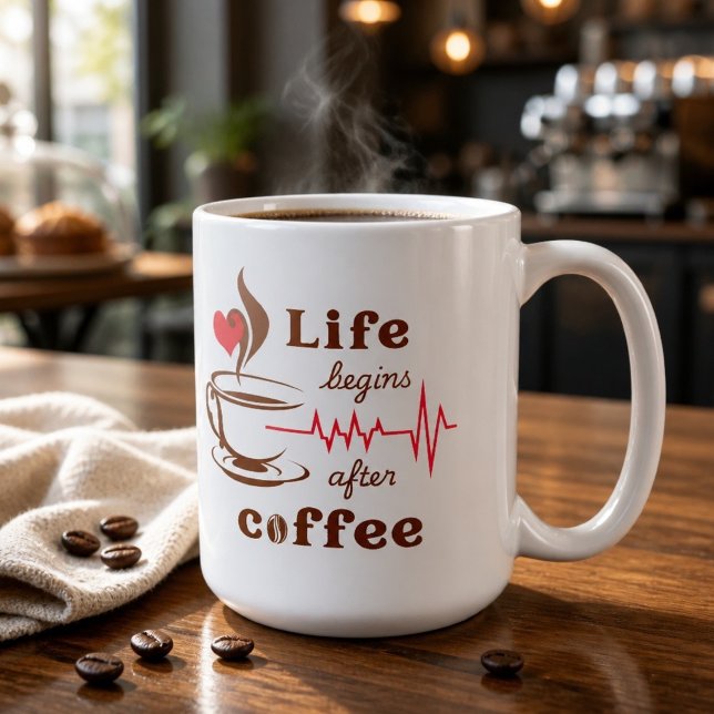 Caneca De Café A Vida Começa Depois do Café (Criador carregado)