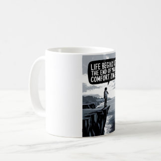 Caneca De Café A vida começa no fim da sua zona de conforto