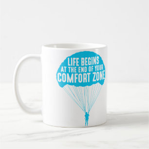 Caneca De Café A Vida Começa no Fim da Sua Zona de Conforto Diver