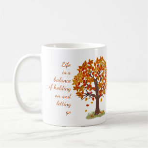 Caneca De Café A Vida da Árvore do Autumn da Watercolor é uma Cot