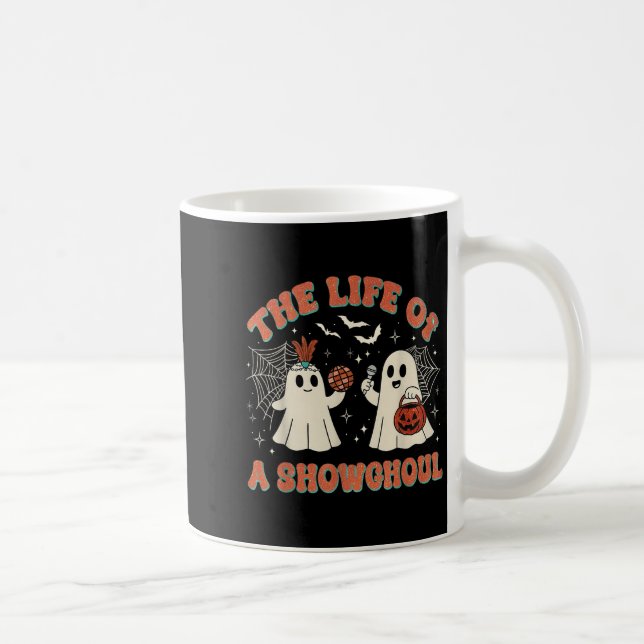 Caneca De Café A Vida De Um Showghoul Retro Halloween Mostra Fant (Direita)