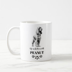 Caneca De Café A Vida do Cocker Spaniel é melhor com o nome perso