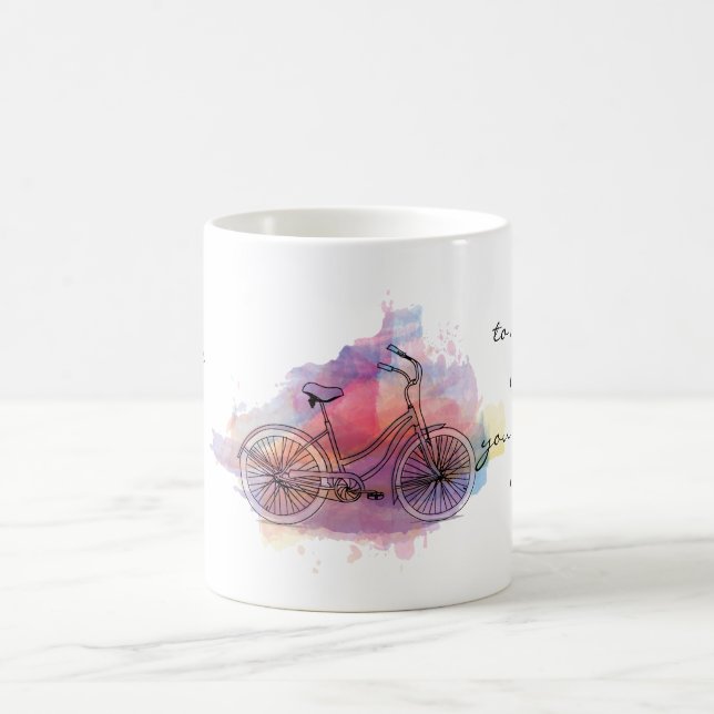 Caneca De Café A vida é como a montada de uma bicicleta (Centro)