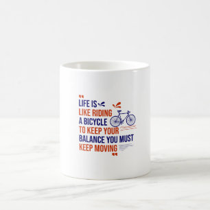 Caneca De Café A vida é como andar de bicicleta