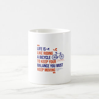 Caneca De Café A vida é como andar de bicicleta