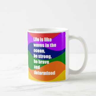 Caneca De Café A vida é como ondas
