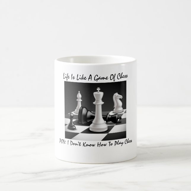 Caneca De Café "A Vida É Como Um Jogo De Xadrez" (Centro)