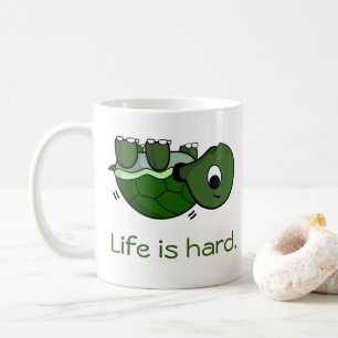 Caneca De Café A Vida é Difícil - Seja Legal, Camiseta de Tartaru