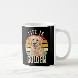 Caneca De Café A Vida É Dourada - Ouro Retriever Lover