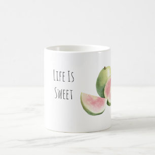 Caneca De Café A vida é fruta de goiaba doce