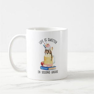 Caneca De Café A vida é mais doce no segundo grau do professor de