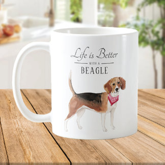 Caneca De Café A vida é melhor Beagle