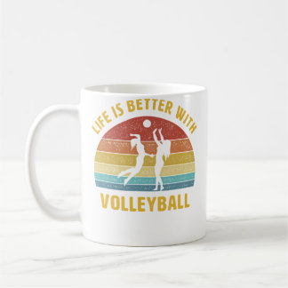 Caneca De Café A Vida É Melhor Com a Frase de Volei T