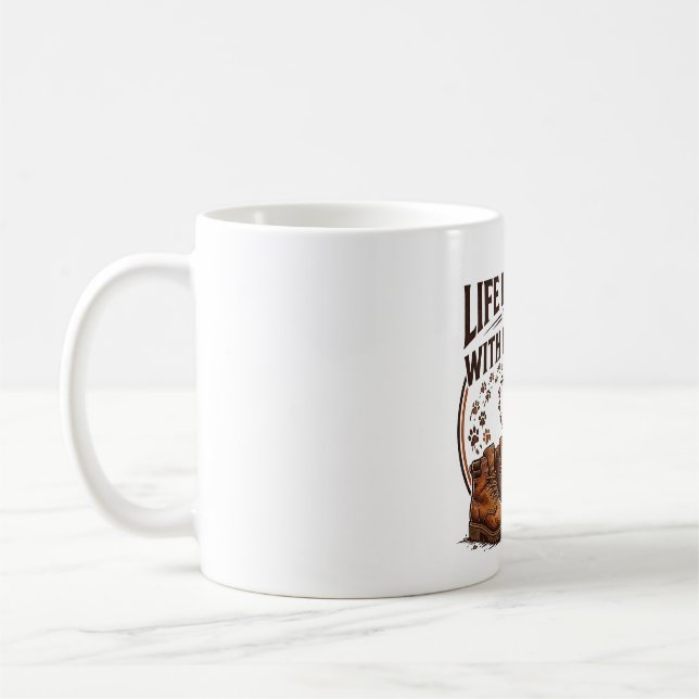 Caneca De Café A Vida é Melhor Com Cães (Esquerda)
