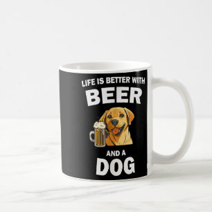 Caneca De Café A Vida É Melhor Com Cerveja E Cachorro Labrador Ow