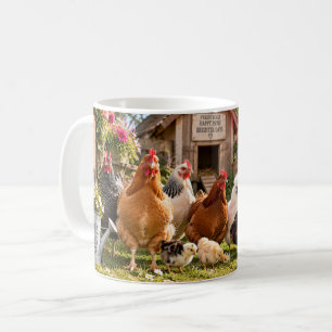 Caneca De Café A Vida é Melhor Com Galinhas