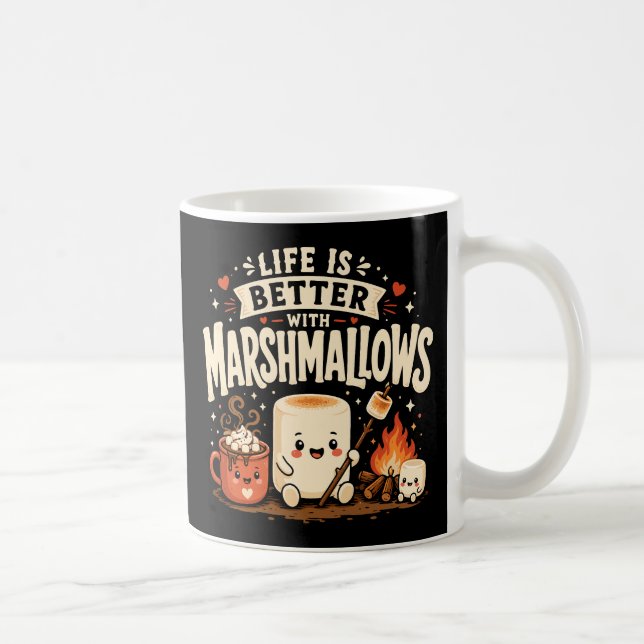 Caneca De Café A vida é melhor com marshmallows (Direita)