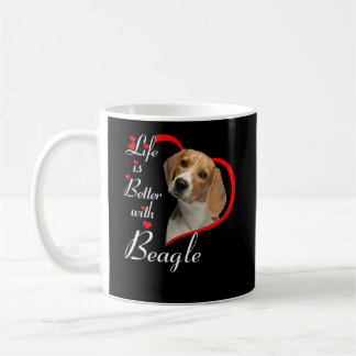 Caneca De Café A Vida É Melhor Com O Beagle