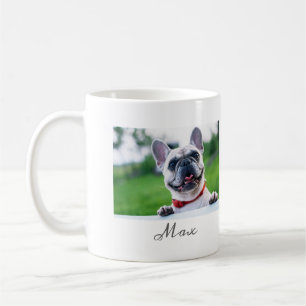 Caneca De Café A vida é melhor com o cão ao lado da sua foto pers