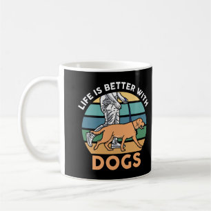 Caneca De Café A vida é melhor com o DOGS