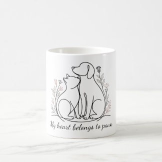 Caneca De Café A Vida É Melhor Com Os Amigos De Peles - Pet Lover