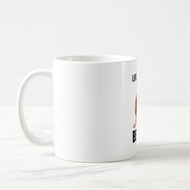 Caneca De Café A vida é melhor com um beagle (Esquerda)