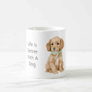 Caneca De Café A Vida é Melhor Com Um Cachorro