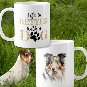 Caneca De Café A Vida é Melhor Com um Presente de Collie