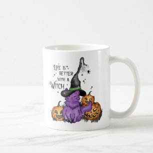 Caneca De Café A Vida É Melhor Com Uma Bruxa