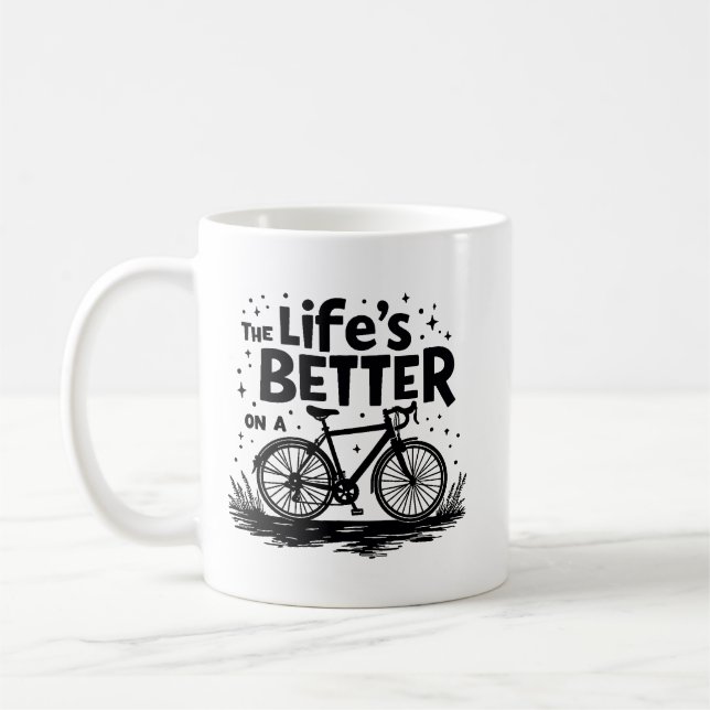Caneca De Café A vida é melhor de bicicleta (Esquerda)