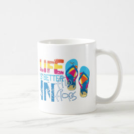 Caneca De Café A vida é melhor de chinelos