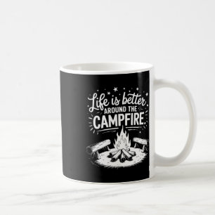 Caneca De Café A Vida é Melhor em Torno da Fogueira - Arte de Aca