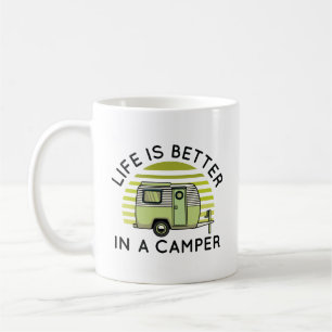 Caneca De Café A Vida É Melhor Em Uma Campanha