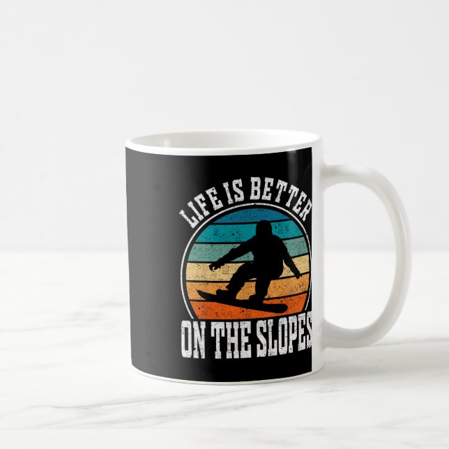Caneca De Café A Vida É Melhor Nas Lopes - Snowboard (Direita)