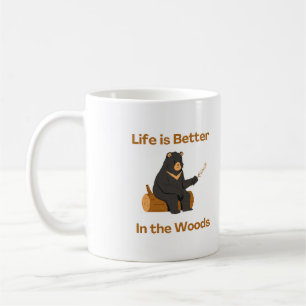 Caneca De Café A vida é melhor no bosque em um