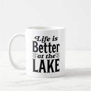 Caneca De Café A Vida É Melhor No Lago