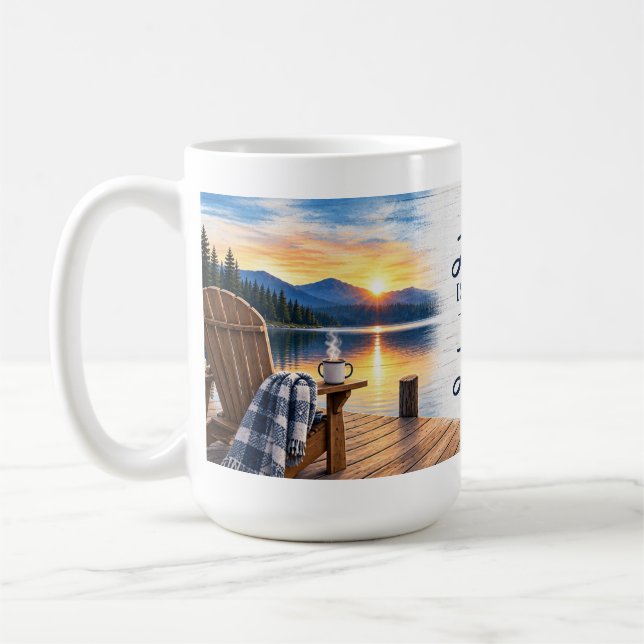 Caneca de Café A Vida é Melhor no Lago  (Esquerda)