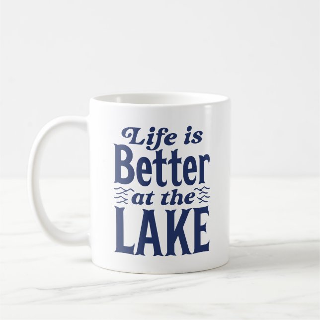 Caneca De Café A Vida É Melhor No Lago (Esquerda)